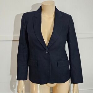 J Crew Suits Women's Navy One Button Blazer Size 4